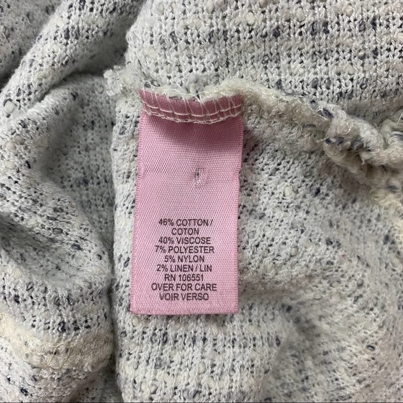 Calypso Womens Sz XS Tunic Top Striped Cream Grey Boho Tassels Fringe Lagenlook - Picture 4 of 10